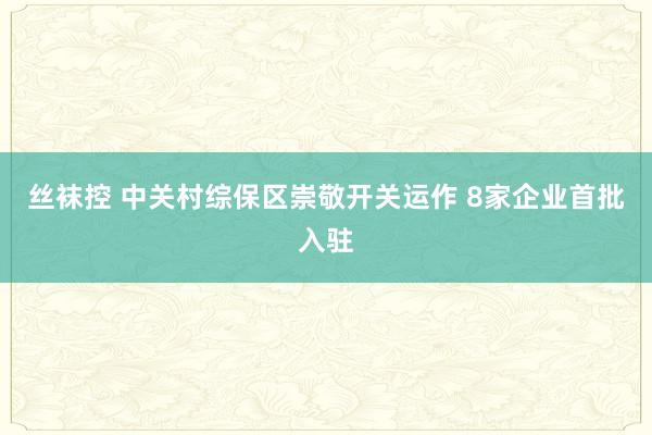 丝袜控 中关村综保区崇敬开关运作 8家企业首批入驻