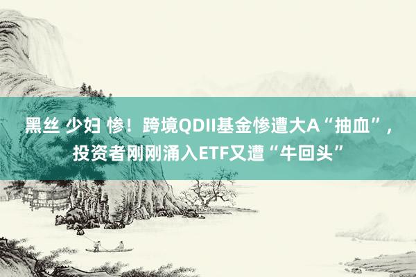 黑丝 少妇 惨！跨境QDII基金惨遭大A“抽血”，投资者刚刚涌入ETF又遭“牛回头”