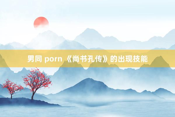 男同 porn 《尚书孔传》的出现技能