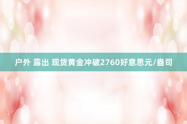 户外 露出 现货黄金冲破2760好意思元/盎司