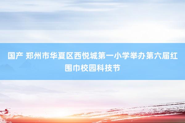 国产 郑州市华夏区西悦城第一小学举办第六届红围巾校园科技节