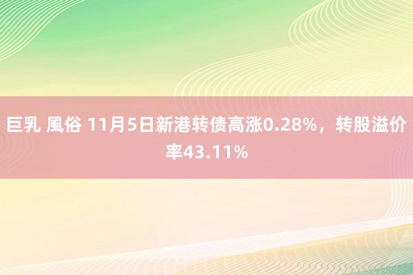 巨乳 風俗 11月5日新港转债高涨0.28%,转股溢价率43.11%