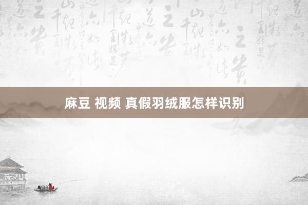 麻豆 视频 真假羽绒服怎样识别