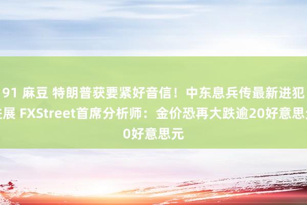 91 麻豆 特朗普获要紧好音信！中东息兵传最新进犯进展 FXStreet首席分析师：金价恐再大跌逾20好意思元