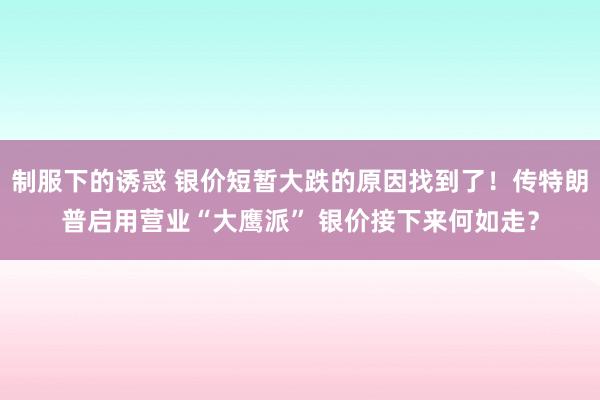 制服下的诱惑 银价短暂大跌的原因找到了！传特朗普启用营业“大鹰派” 银价接下来何如走？