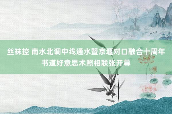 丝袜控 南水北调中线通水暨京堰对口融合十周年书道好意思术照相联张开幕