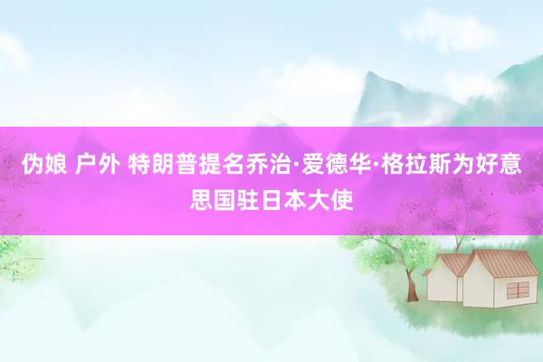 伪娘 户外 特朗普提名乔治·爱德华·格拉斯为好意思国驻日本大使