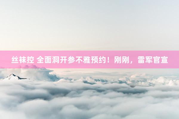 丝袜控 全面洞开参不雅预约！刚刚，雷军官宣