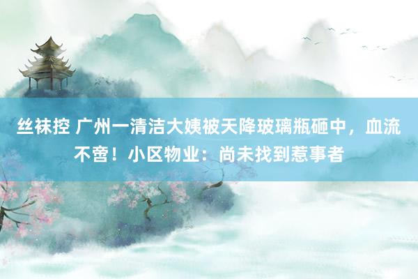 丝袜控 广州一清洁大姨被天降玻璃瓶砸中，血流不啻！小区物业：尚未找到惹事者