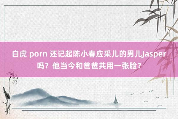 白虎 porn 还记起陈小春应采儿的男儿Jasper吗？他当今和爸爸共用一张脸？